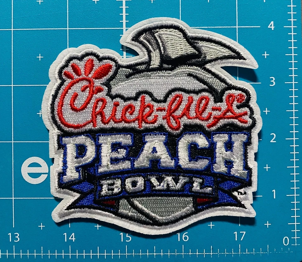 Chick-Fil-A Peach Bowl Iron on Patch Georgia Bulldogs vs Ohio State Buck