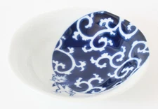 Mino ware Japanese Ceramics 6.5 inch Deep Round Plate Japanese Cats Furoshiki