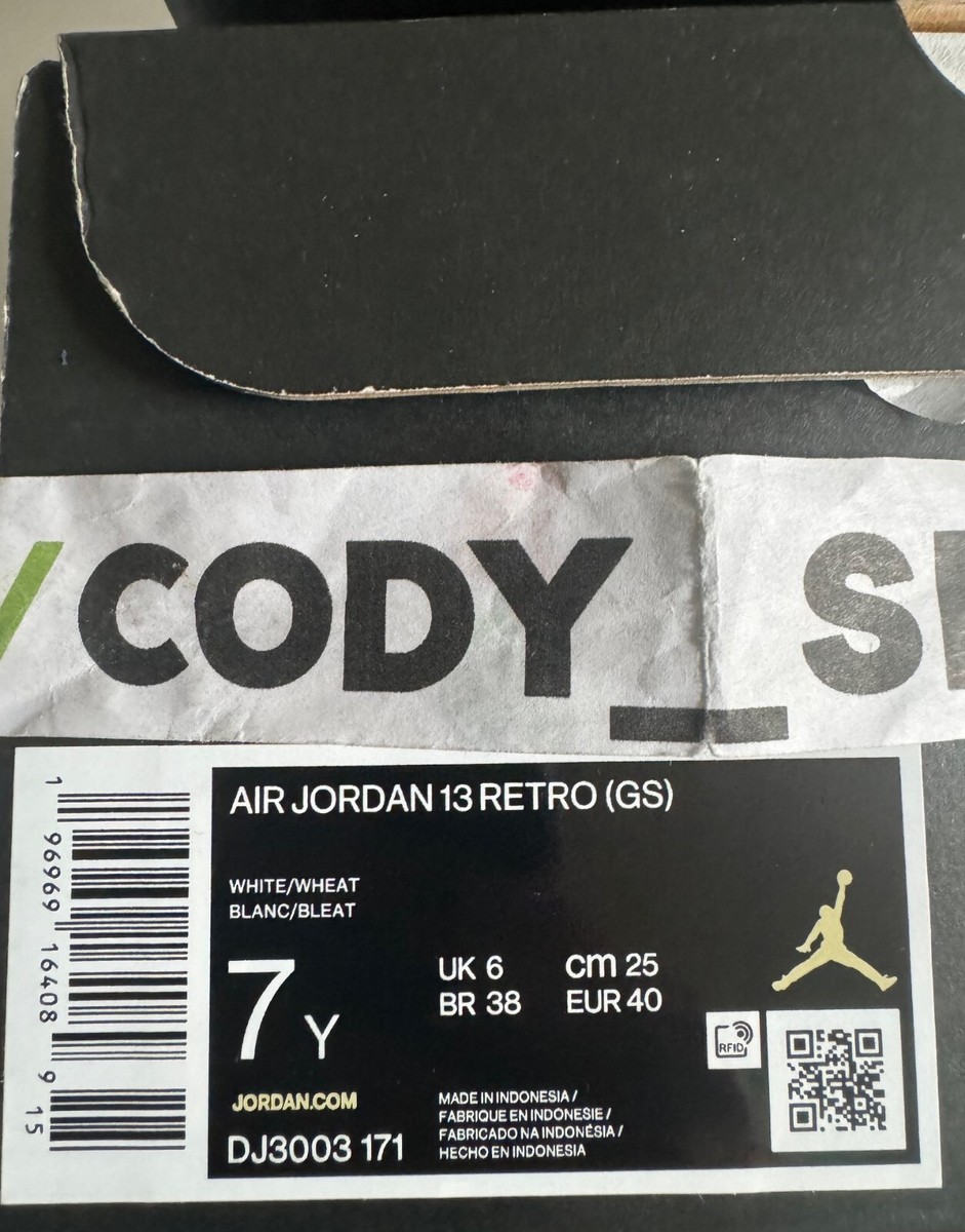 Nike Air Jordan 13 Retro Wheat GS Sizes Kids *EMPTY SHOE BOX ONLY