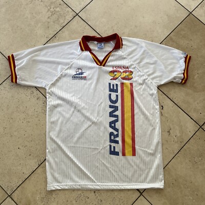 Canon ナイロンポンチョ 98年フランスワールドカップ Vintage France 98 Coupe Du Monde Soccer Jersey L/XL white