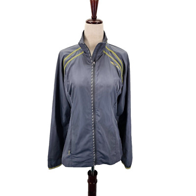 Helly Hansen Jacket Womens Small Gray Training Packable Lightweight Full Zip EUC