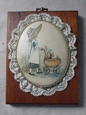 Precious Moments wall art girl with stroller