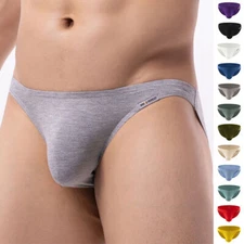 Men Sexy Shorts Cotton Thong Underwear Low-Rise Stretch G-String T-Back Briefs