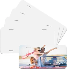 10 Pack Metal Sublimation License Plate Blanks 6"X12" x 0.65mm (0.025")