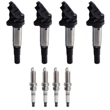 4x Ignition Coils + 4x Iridium Spark Plugs For 2007-2015 Mini Cooper 1.6L UF598