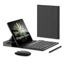 For OPPO Find N3 N2 OnePlus Open Bluetooth Keyboard Leather Case w/ pen+mouse