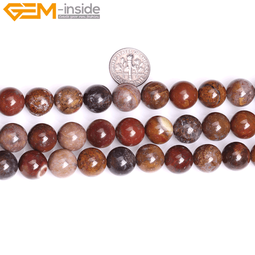 Brown Mexico Moss Agate Beads Natural Stone Beads For Jewelry Making Necklace - Picture 38 of 39