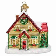 Old World Christmas CHRISTMAS COTTAGE 20132 Ornament w/ OWC Box