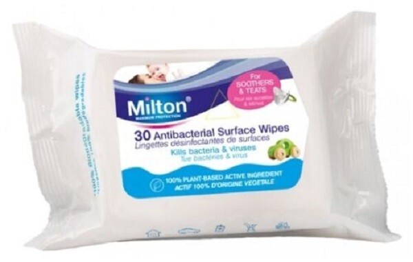 3 X Milton Antibacterial Surface Wipes 30 Wipes, Baby Care/Nappy Changing - Image 2