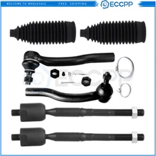 Steering Inner & Outer Tie Rod End Rack and Pinion Bellow For 02-03 Toyota Camry