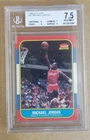 1986-87 Fleer Michael Jordan Rookie BGS 7.5 Card (3-8's) #57 GOAT Investment! 📈