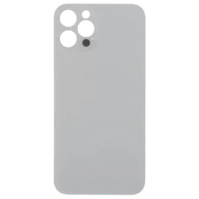 Back Glass Big Hole for Apple iPhone 12 Pro Silver Replacement Part Parts Module