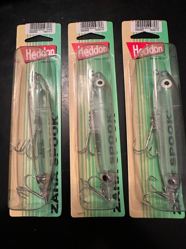 Leurre Vintage Heddon Zara Spook – Argent – Environ 4-1/4″ – Original