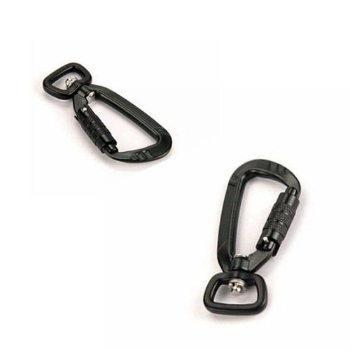 2PCS Multi Purpose Swivel Auto Locking Carabiner Hook Heavy Duty Rock Climbing - Picture 5 of 5