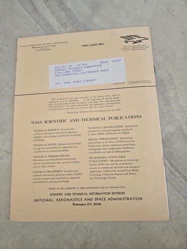Genuine NASA Apollo Program Era Technical Report - Goddard Space Flight Center - Picture 8 of 8