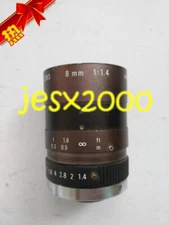 1PC USED COSMICAR LENS 8MM 1:1.4 C port #YY