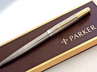 PARKER 75  STERLING SILVER BALL POINT PEN Gold Filled Trim Cap Actuated Case USA — photo 2
