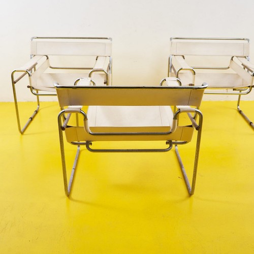 poltrone wassily vintage in stile, tre pezzi - Foto 11 di 12