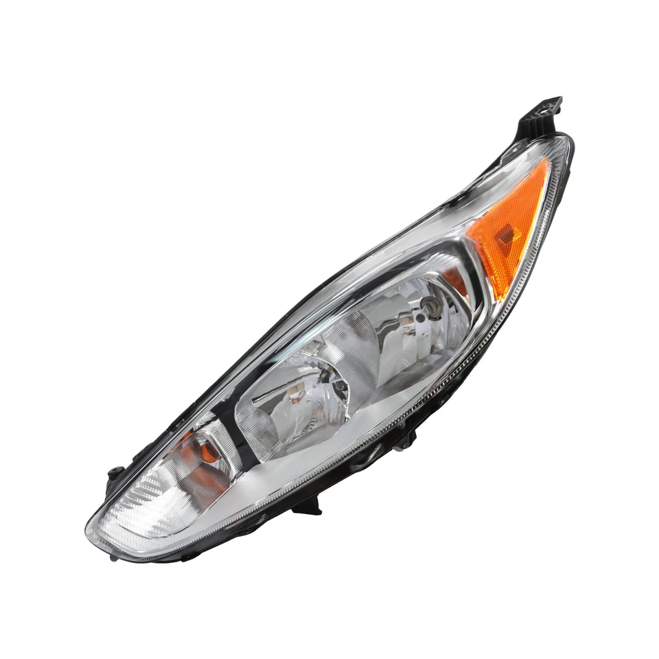 铬卤素车头灯总成带灯泡适用于福特 Fiesta S ST SE 2014-2019 — 第 4/4 张图片