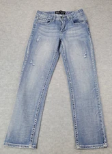 T. K. Axel Jeans Straight Distressed Flap Pocket Embroidered Boys Size 16