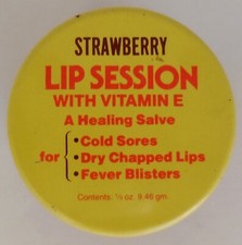 Collectible Vintage Strawberry Lip Session with Vitamin E - Very Rare