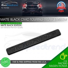 Touring Letter Emblem For Honda Civic Matte Black Rear Trunk Badge Nameplate