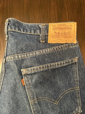 Vintage 1980s Levi s 505 Orange Tab Jeans 34x33 **MINT**