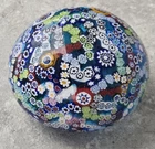 Vtg 1960s Murano Italian Millefiori Labeled Art Glass Paperweight FREE US SHIP