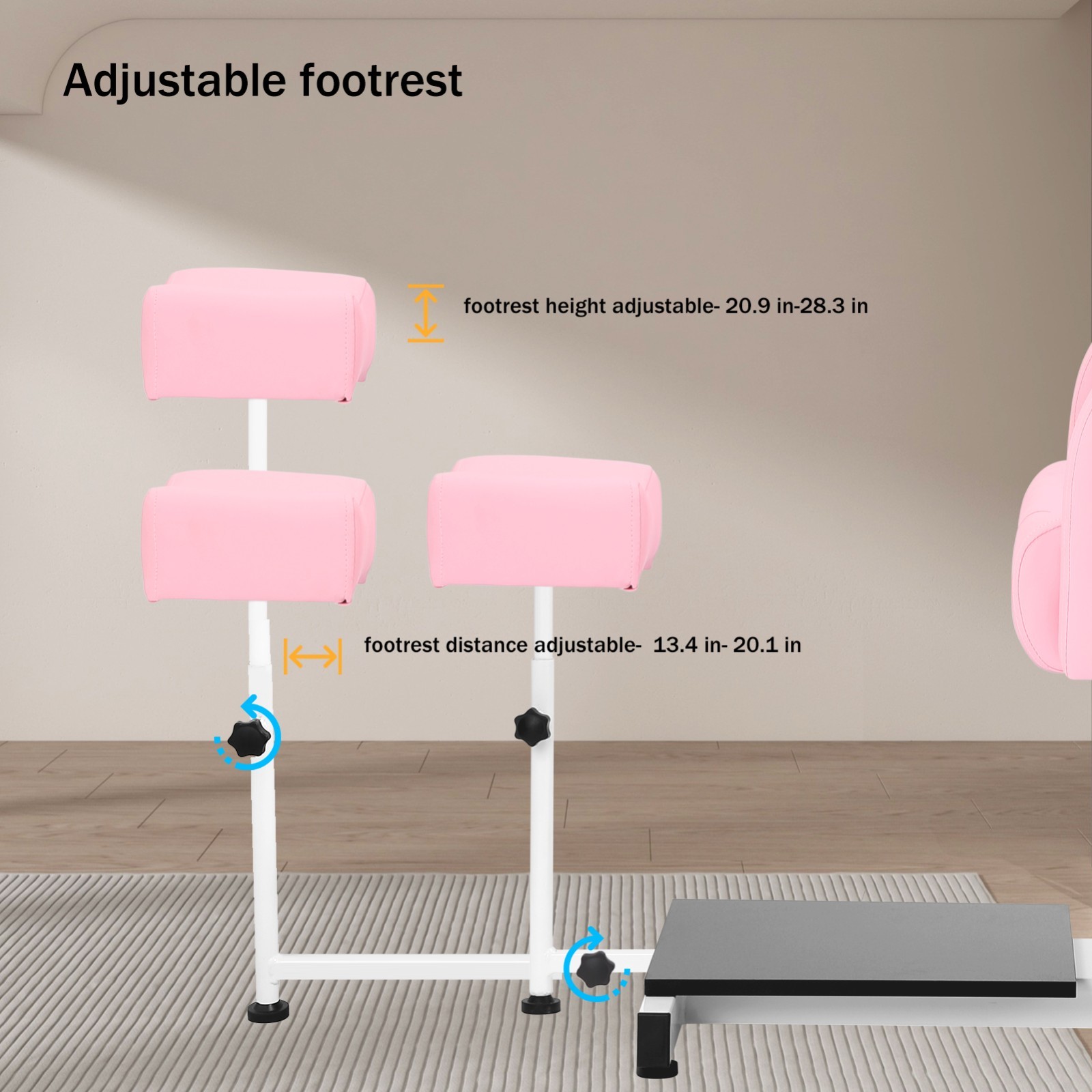 No Plumbing Pedicure Chair Hydraulic Reclining Salon Spa Chair 360° Rotation