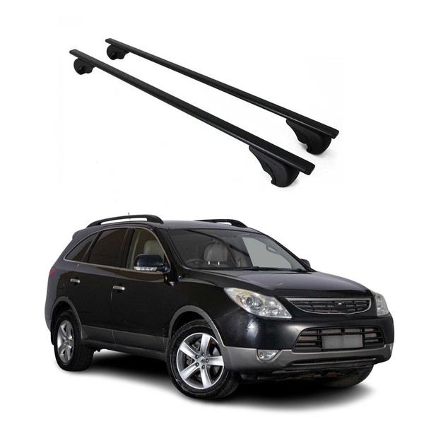 DachträGer GrundträGer FüR Hyundai Ix55 2007-2015 75Kg Stahl Schwarz 2 Tlg-image