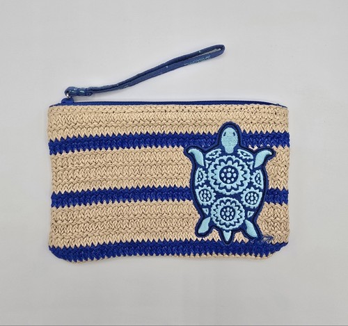 Vera Bradley Küste Strand Meeresschildkröten Strand Reißverschluss-Tasche Etui Kalbsleder Geldbörse