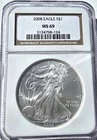2008 American Silver Eagle $1 - NGC Certified MS69