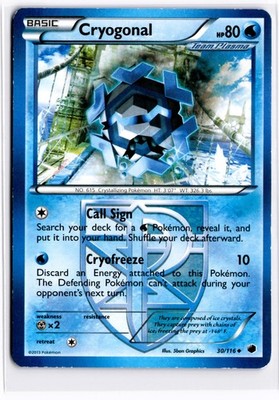 2013 TCG Pokémon #30 Cryogonal 30/116 Regular Scarlet & Violet Black Star Promos