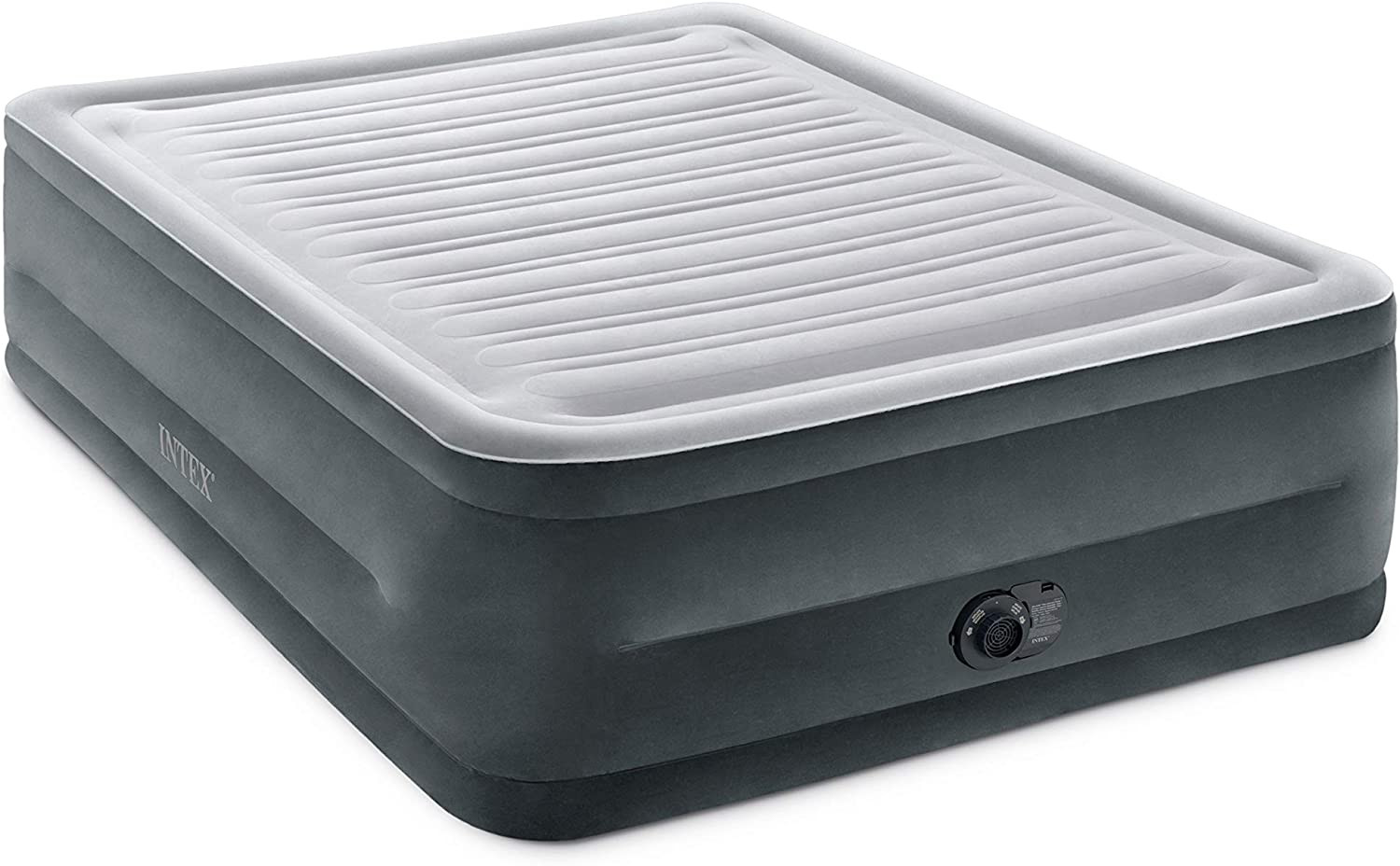 64417ED 22In Queen Dura-Beam Comfort Plush High-Rise Inflatable Air Mattress wit