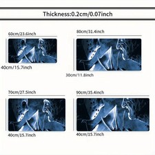 40 90cm1pc Friday the 13th Horror Movie Gaming Mouse Pad - Non-Slip Silicone Bas