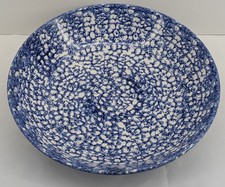 Roma Inc. Handpainted Italy Blue White Speckl...