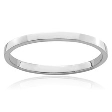 10K Solid White Gold Ring