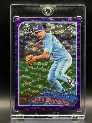 Davis Schneider 2024 Topps 1989 Topps Baseball Mega Box Purple Foilboard /75 RC