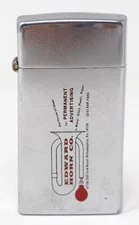 Vintage Scripto Flip Top Butane Advertisement Lighter Edward Horn Co
