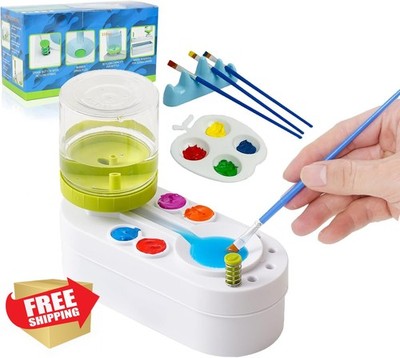 Paint Brush Cleaner Tool Water Dispenser Station Acrylic Watercolor Oil