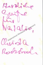 Original Autogramm Christa Rockstroh /// Auto...