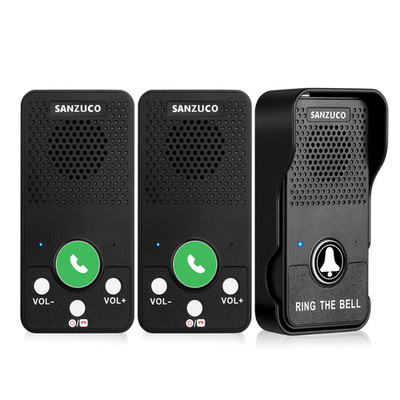 Sanzuco Doorbells Waterproof Wireless Doorbell Hands 1000Ft Range Door Bell