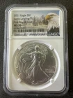 2021 Silver Eagle Type 2 First Day Of Issue NGC MS70