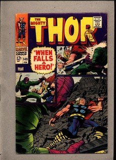 MIGHTY THOR #149_FEB 1968_FINE _THE WRECKER_"WHEN FALLS A HERO"_SILVER AGE!