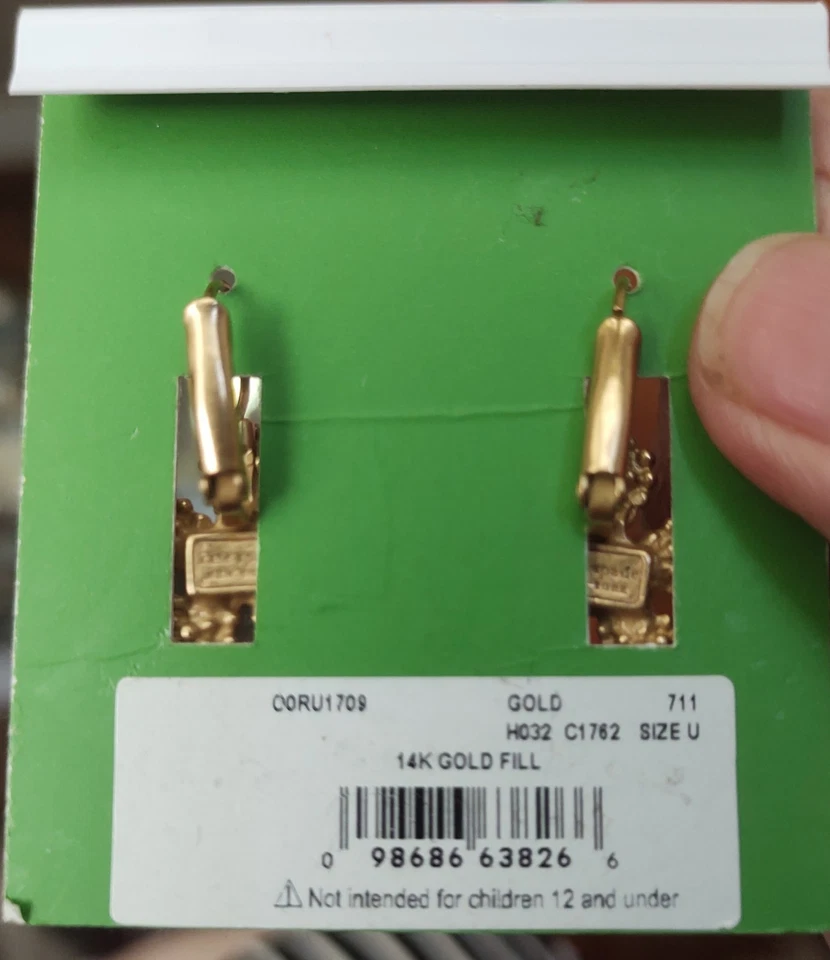 14k GOLD FILLED VINTAGE Kate Spade Zirconia Flower Stud Lever back Earrings... - Image 2 of 2