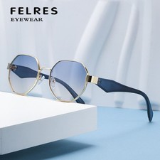 Metal Polygon Large Frame Sunglasses Unisex Fashion Traveling Shade Glasses Hot