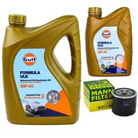 MotoröL Set Gulf Formula ULE 5W-40 6 Liter + ÖLfilter FüR BMW 3Er Mini Toyota