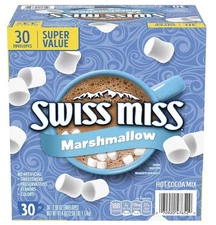 Swiss Miss Chocolate Hot Cocoa Mix With Marshmallows, 1.38 oz., 30-Count Envelop