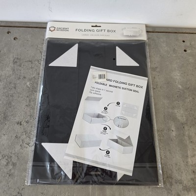 Flachpackung Geschenkboxen mit Band - schwarz - 28,2 x 20,2 x 9,2 cm - neu gratis PP sehr guter Zustand