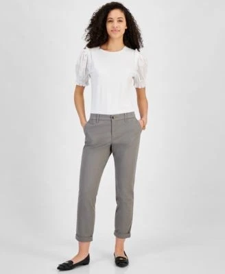 Tommy Hilfiger Rolled-Hem Straight-Leg Chino 196701505064 4 RT $59.5